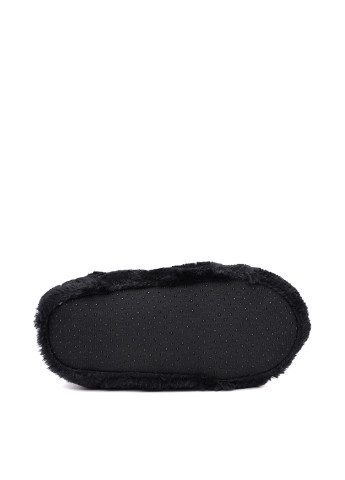 Черные тапочки Slippers с аппликацией, с вышивкой