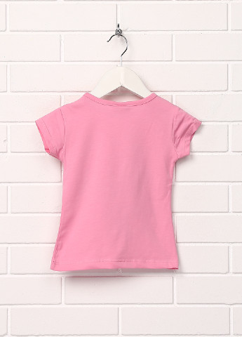 Розово-лиловая летняя футболка с коротким рукавом Hacali Kids