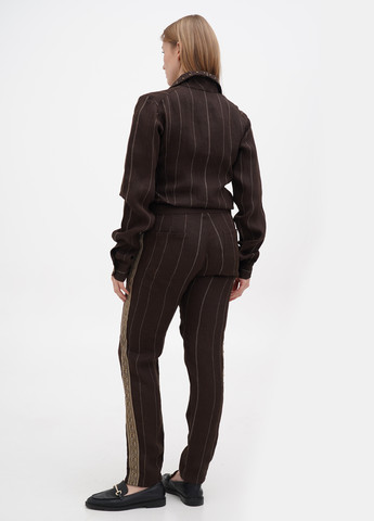 Комбінезон Ralph Lauren комбінезон-брюки смужка коричневий кежуал льон