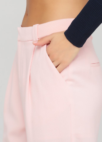 Светло-розовые кэжуал демисезонные кюлоты брюки Only
