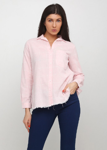 Светло-розовая кэжуал рубашка в клетку Madoc Jeans