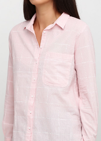 Светло-розовая кэжуал рубашка в клетку Madoc Jeans