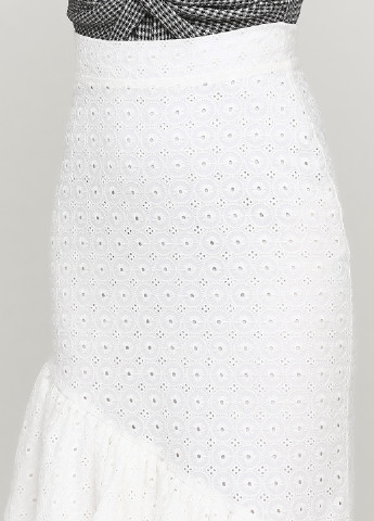 Белая кэжуал однотонная юбка Uterque