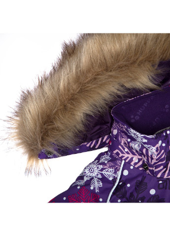 Ліловий зимній комплект зимовий (куртка + напівкомбінезон) marvel Huppa