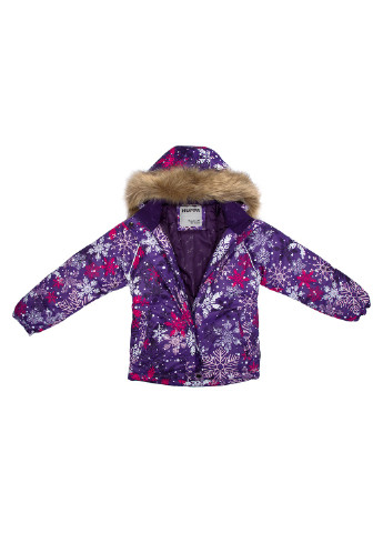 Ліловий зимній комплект зимовий (куртка + напівкомбінезон) marvel Huppa