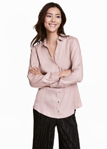 Пудровая демисезонная блуза H&M