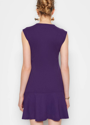 Фиолетовое кэжуал платье Trendyol однотонное