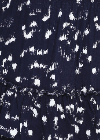 Темно-синяя кэжуал с абстрактным узором юбка H&M мини