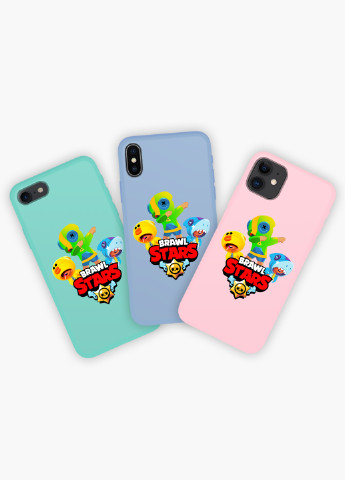 Чехол силиконовый Apple Iphone X Леон Бравл Старс (Leon Brawl Stars) (6129-1703) MobiPrint (219517452)