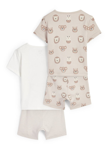 Бежевый летний комплект (футболка, шорты) (2 шт.) C&A