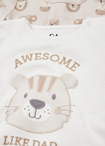 Бежевый летний комплект (футболка, шорты) (2 шт.) C&A