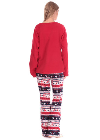 Красная всесезон пижама (кофта, брюки) Homewear Mad