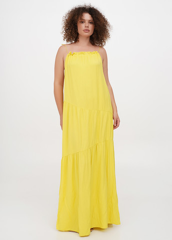 Желтое кэжуал платье Mango однотонное