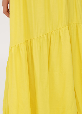 Желтое кэжуал платье Mango однотонное