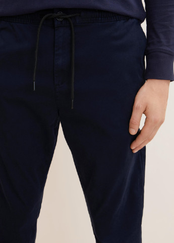 Темно-синие кэжуал демисезонные брюки Tom Tailor