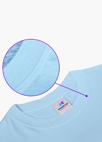 Блакитна демісезонна футболка дитяча бтс (bts) (9224-1081) MobiPrint