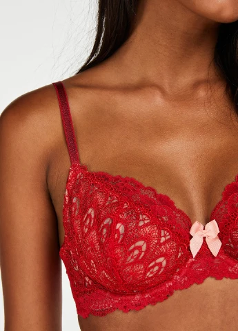 Червоний бюстгальтер Hunkemoller без кісточок поліамід