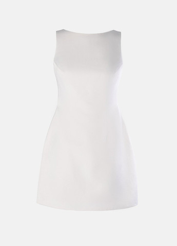 Молочное праздничный, коктейльное платье с открытой спиной Gepur однотонное