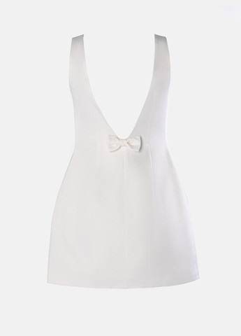 Молочное праздничный, коктейльное платье с открытой спиной Gepur однотонное