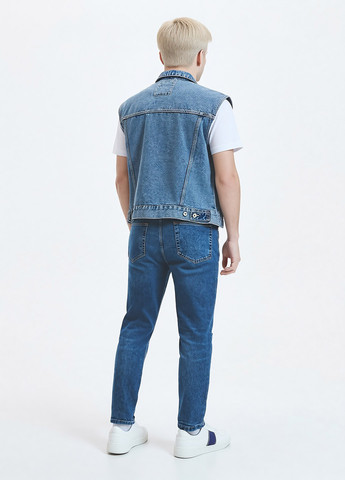 Синие демисезонные слим, каррот фит джинсы Reserved