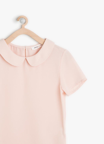 Светло-розовая однотонная блузка KOTON летняя