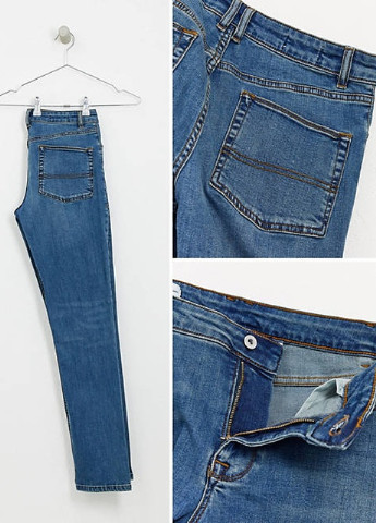 Синие летние джинсы слегка зауженные x001 1319422 blue mid wash Collusion