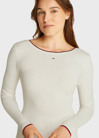 Білий кежуал сукня Tommy Jeans однотонна