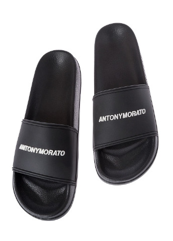 Черные пляжные шльопанці чоловічі Antony Morato