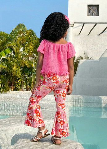 Комбінований літній костюм (блуза, штани) SHEIN