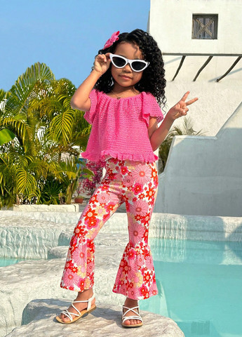 Комбінований літній костюм (блуза, штани) SHEIN