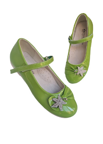 Детские зеленые кэжуал туфли на низком каблуке Шалунишка для девочки