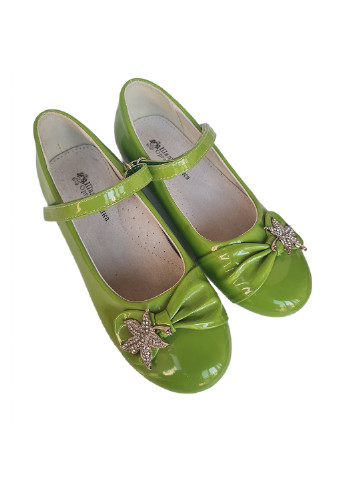 Зеленые туфли на низком каблуке Шалунишка