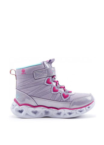 Светло-фиолетовые кэжуал зимние ботинки Skechers
