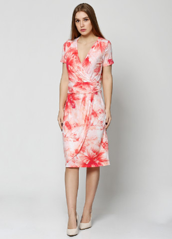 Коралловое кэжуал платье Olsen с цветочным принтом