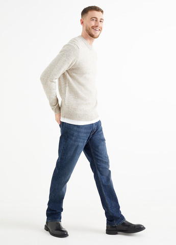 Синие демисезонные регюлар фит джинсы C&A