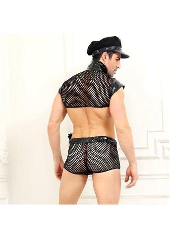 Чоловічий еротичний костюм поліцейського "Строгий Альфред" S/M: топ, боксери, кашкет, наручники JSY (254046062)