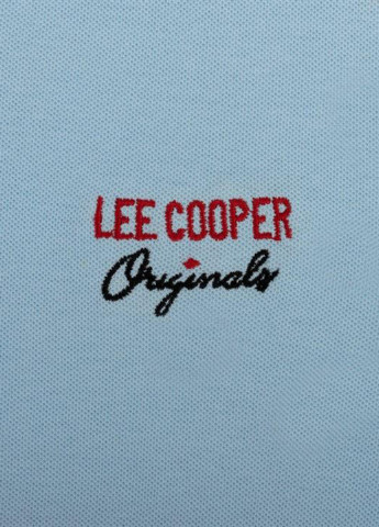 Голубой женская футболка-поло Lee Cooper с логотипом