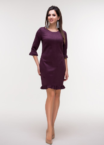 Фиолетовое кэжуал платье Ravol однотонное