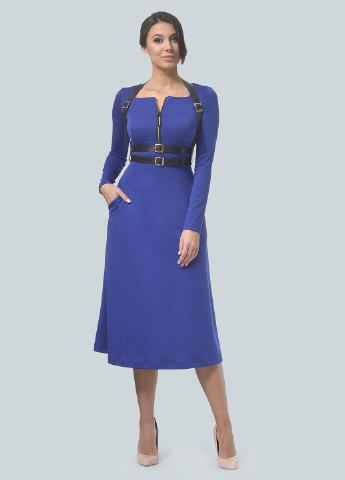 Синее кэжуал платье Lila Kass однотонное