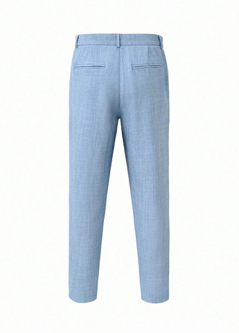 Голубые праздничный, нарядные, классические, кэжуал демисезонные классические, прямые брюки SHEIN