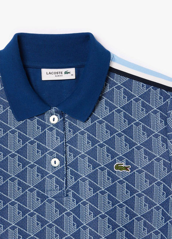 Комбинированное кэжуал платье поло Lacoste с абстрактным узором