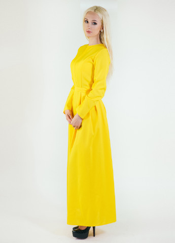 Желтое кэжуал платье Podium однотонное