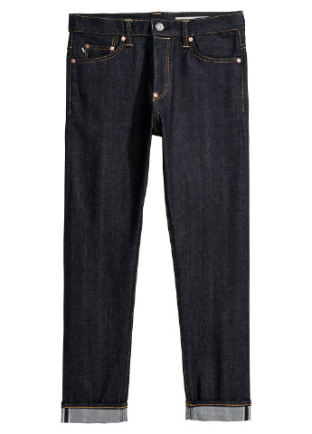 Темно-синие демисезонные прямые джинсы H&M