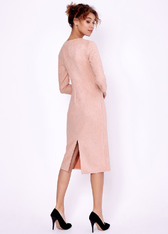 Світло-рожева кежуал сукня футляр ST-Seventeen в смужку