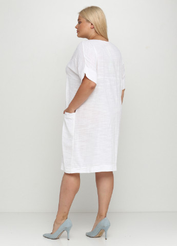 Белое кэжуал платье оверсайз New Collection меланжевое