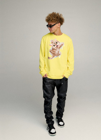 Жовтий світшот чоловічий oversize /no flis/ YAPPI (252259109)