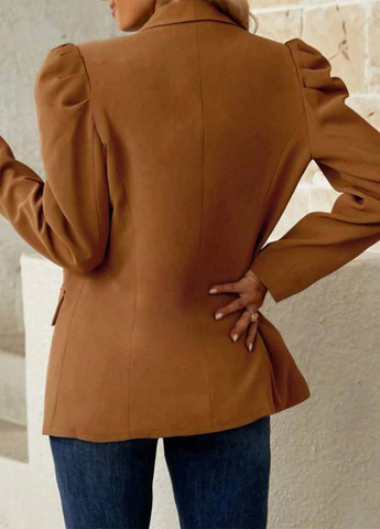 Коричневый женский жакет SHEIN однотонный - демисезонный