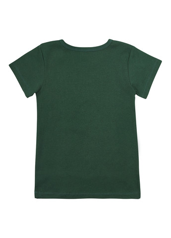 Зеленая летняя футболка Фламинго