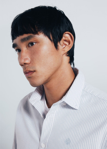 Голубой классическая, кэжуал рубашка в полоску Springfield