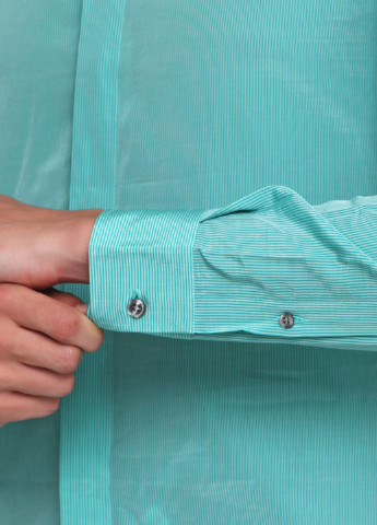 Синяя кэжуал рубашка однотонная Emporio Armani